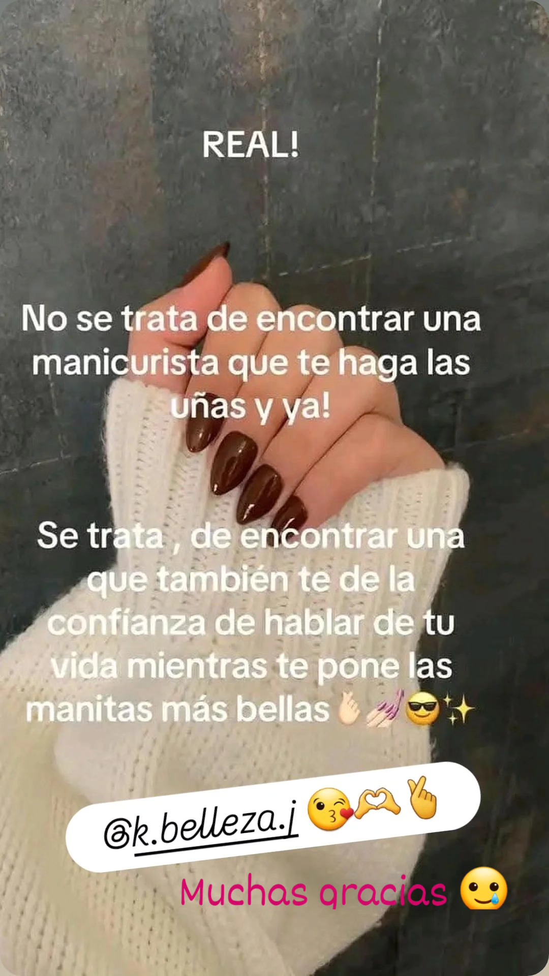 Testimonio de clienta - Uñas café chocolate